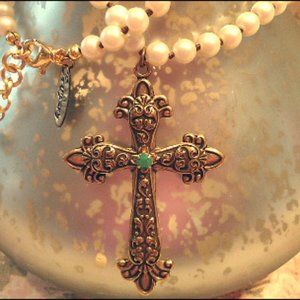 Cross Necklace Handmade by Village Frippery